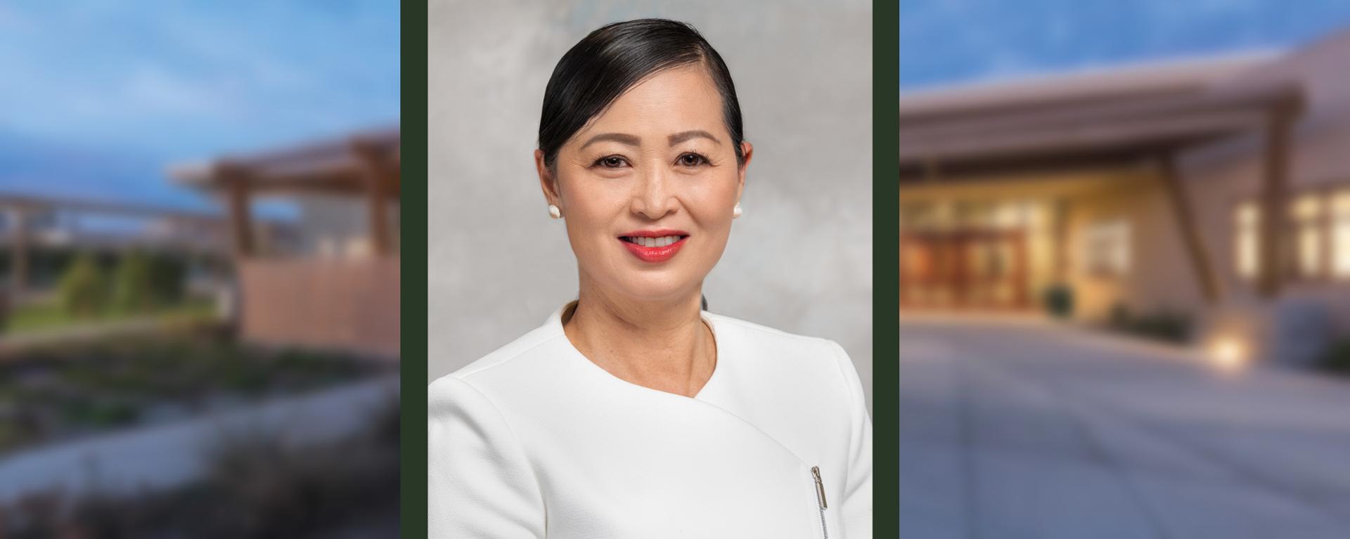 yccd district building with picture of dr. lena tran