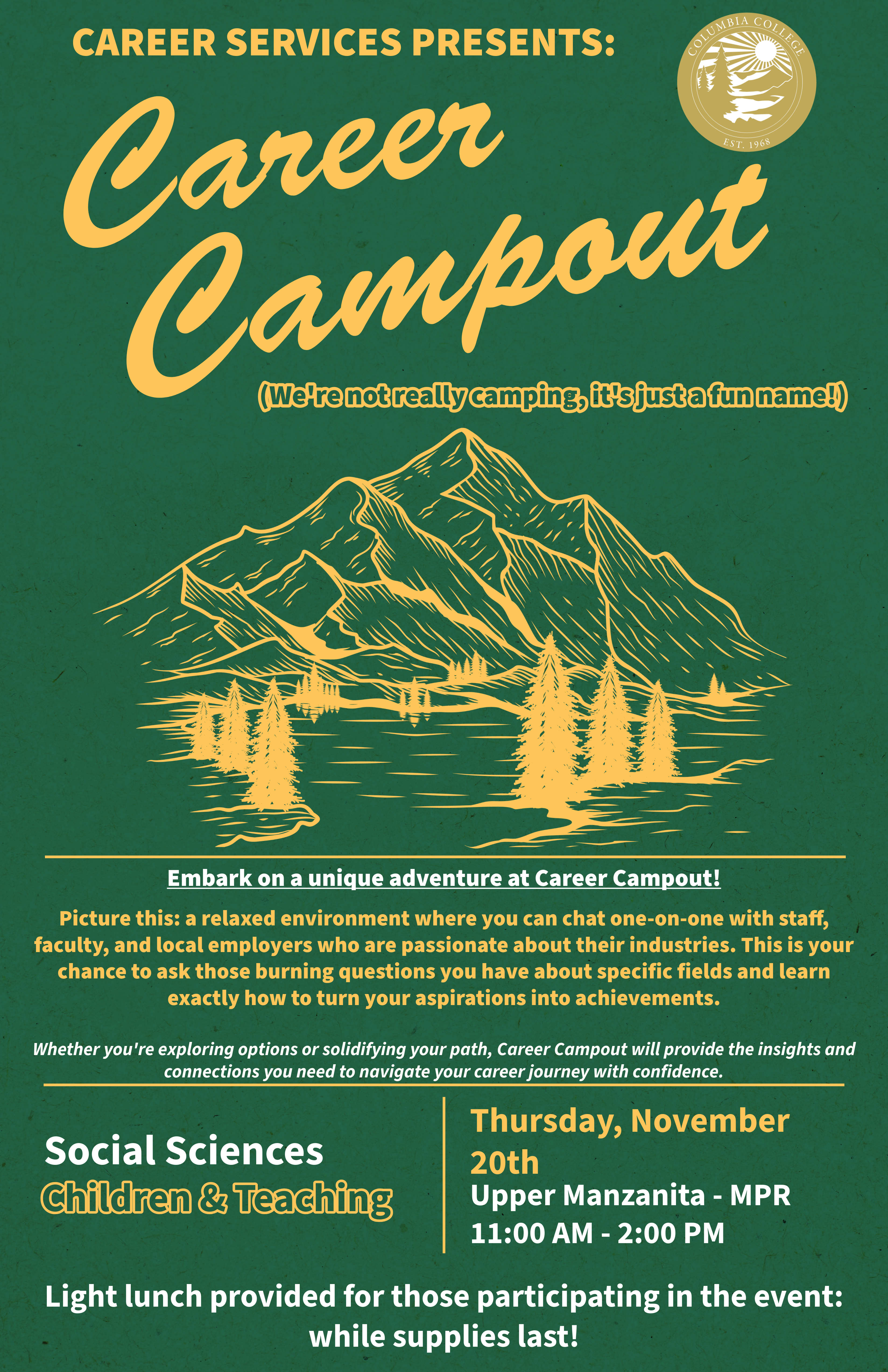 Career Campout Nov 20 Event Flyer