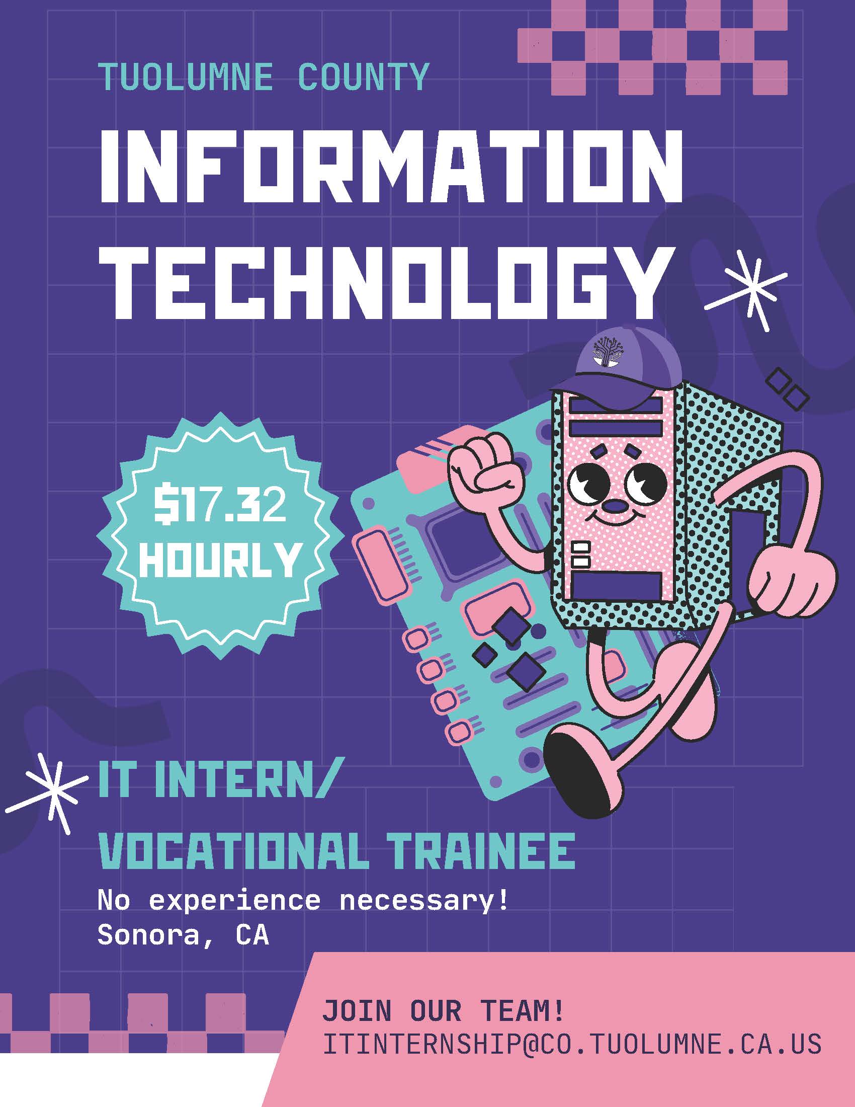 Tuolumne County IT Internship Flyer Summer 2026