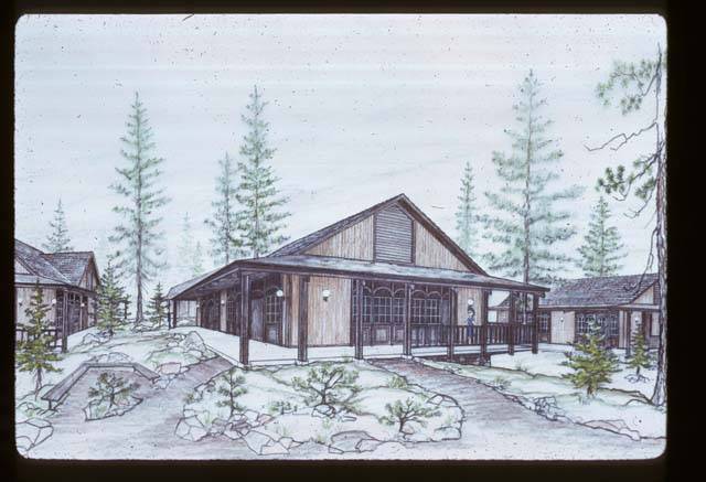 Aspen Seminar Building Color Drawing