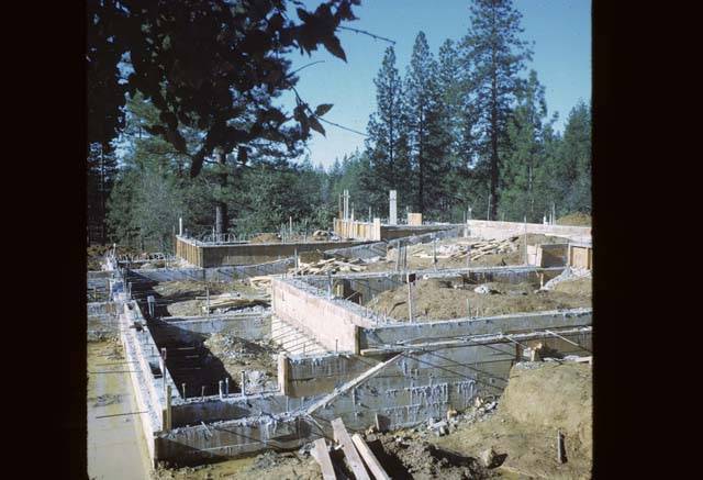 construction of the foundation of the Cedar Building