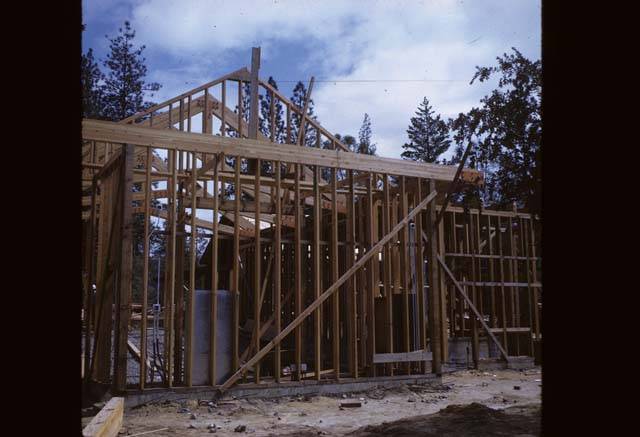 front of Cedar Building stud construction