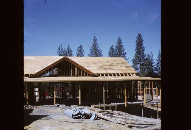 front entrance of Cedar Building construction