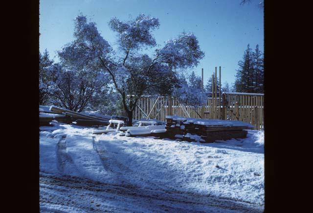snow on construction site