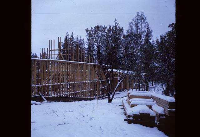 snowy construction site