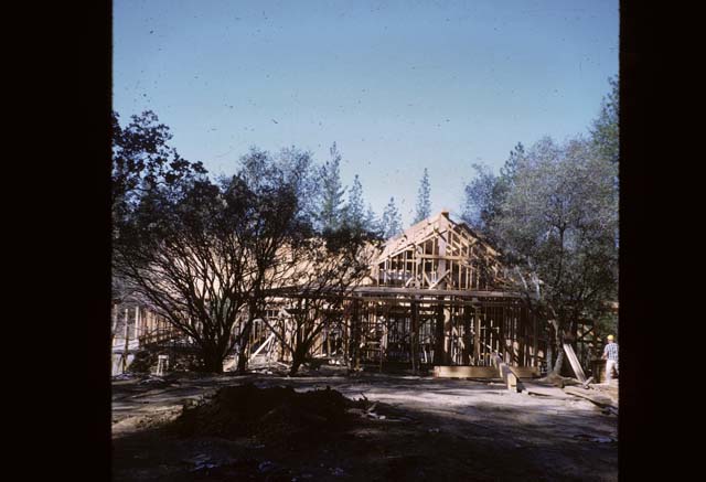 view of building studs 