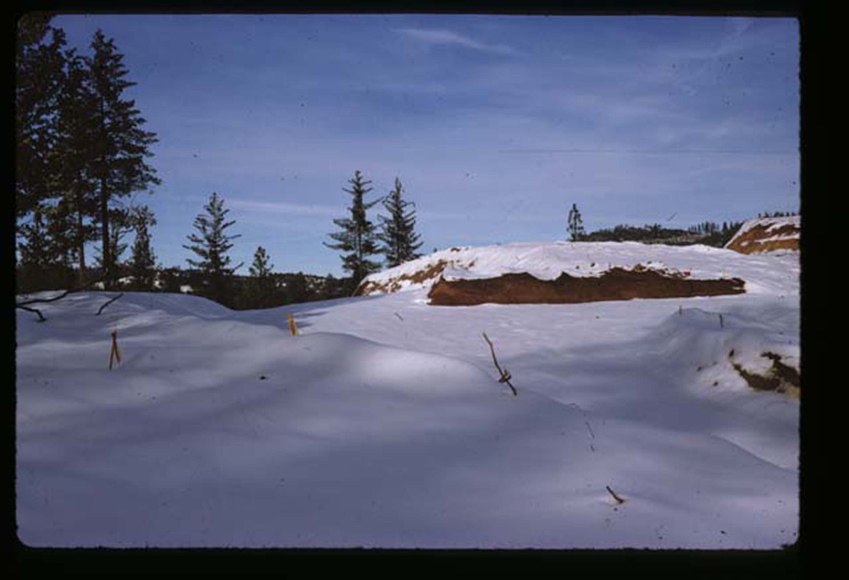 snowy construction site
