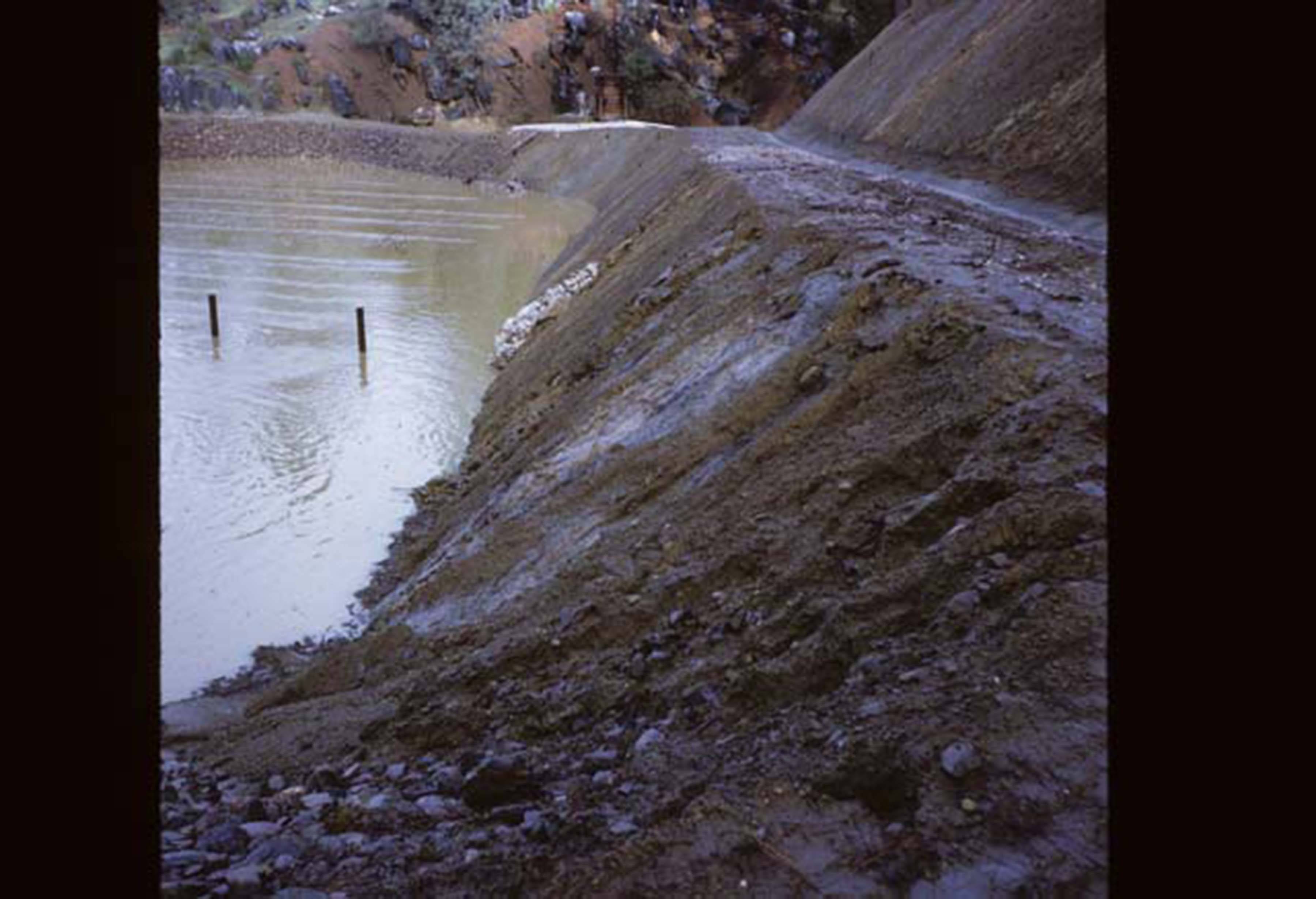 Erosion around campus looking at lake