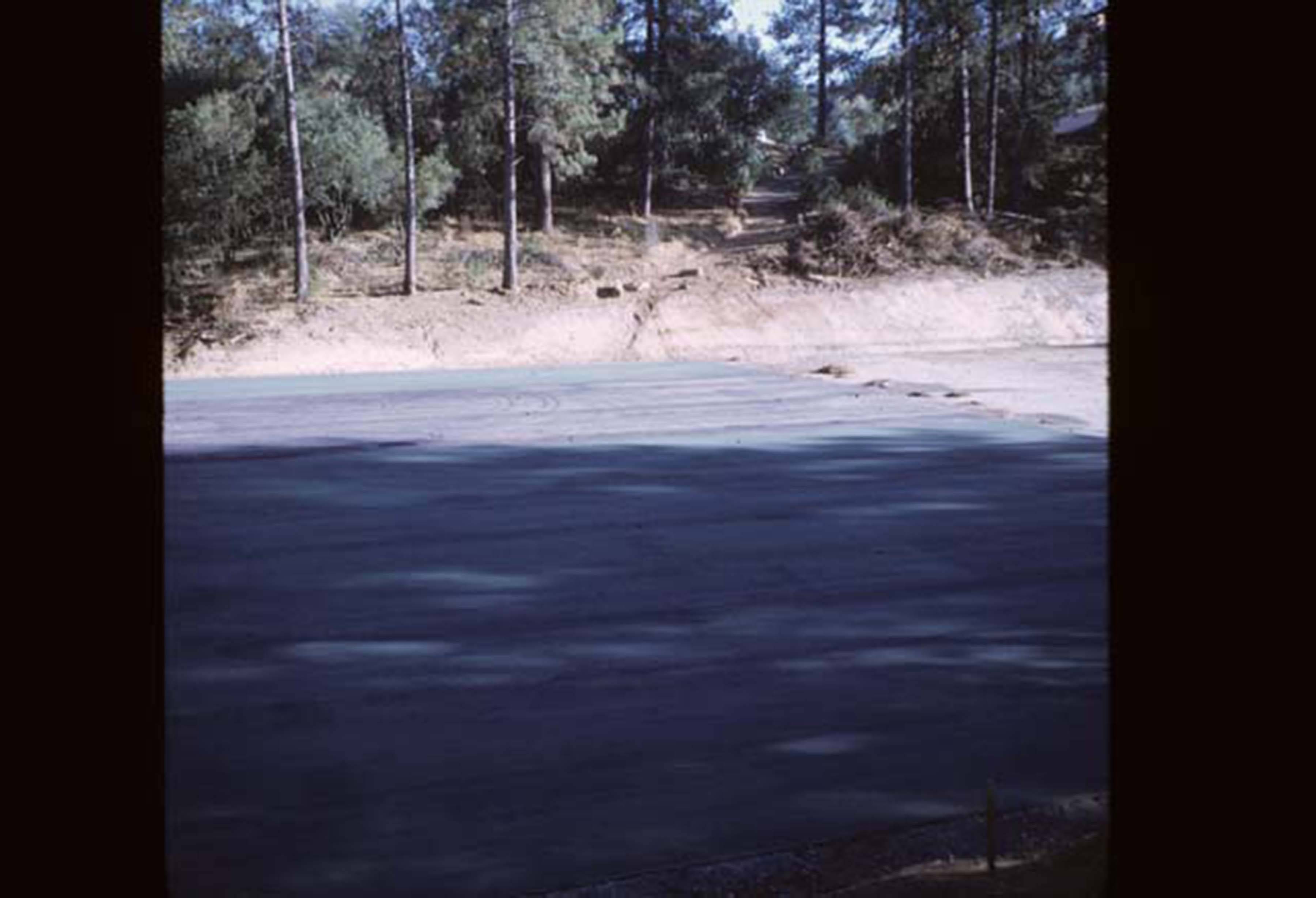 Erosion next to parking lot