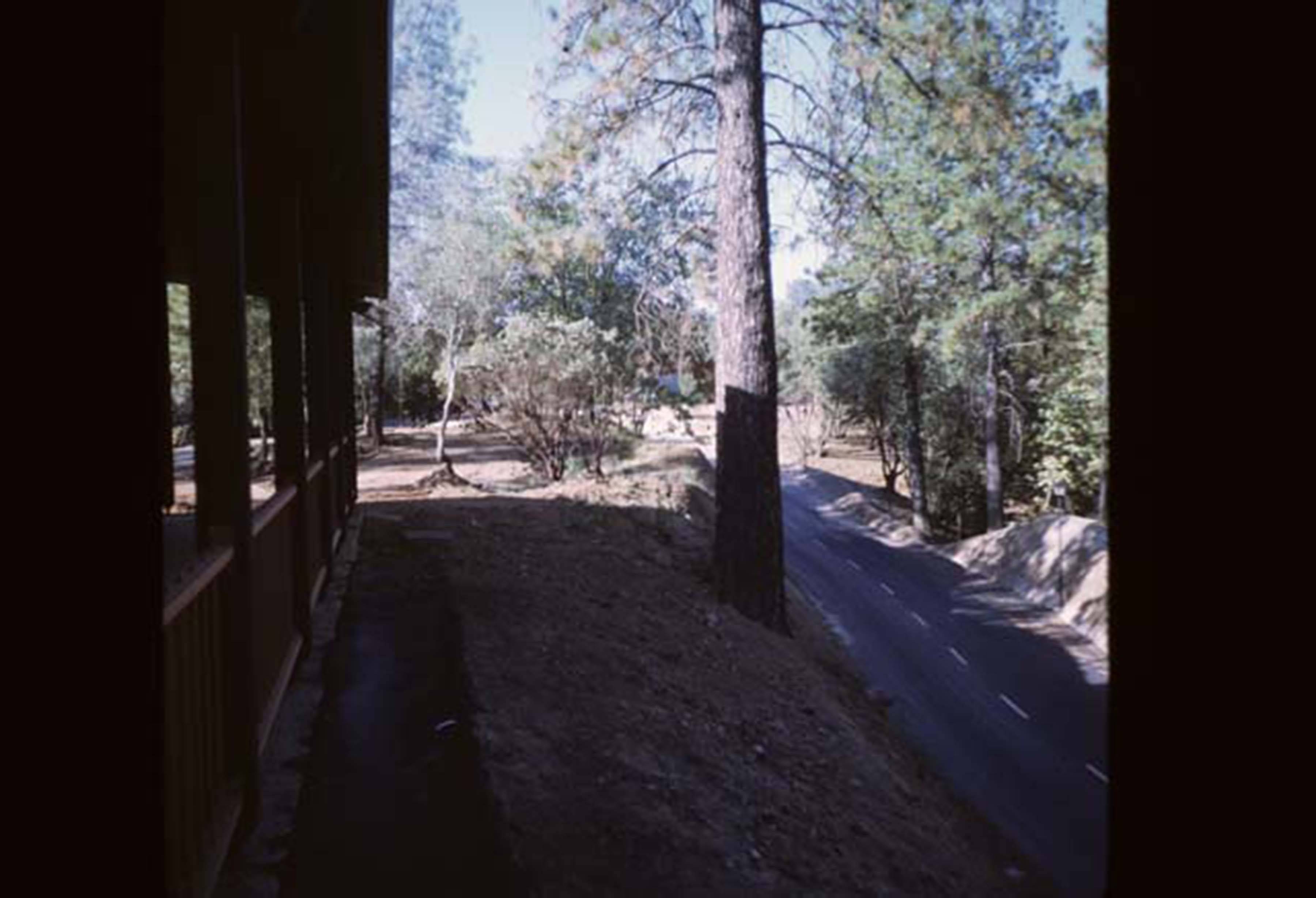Erosion next to building and road