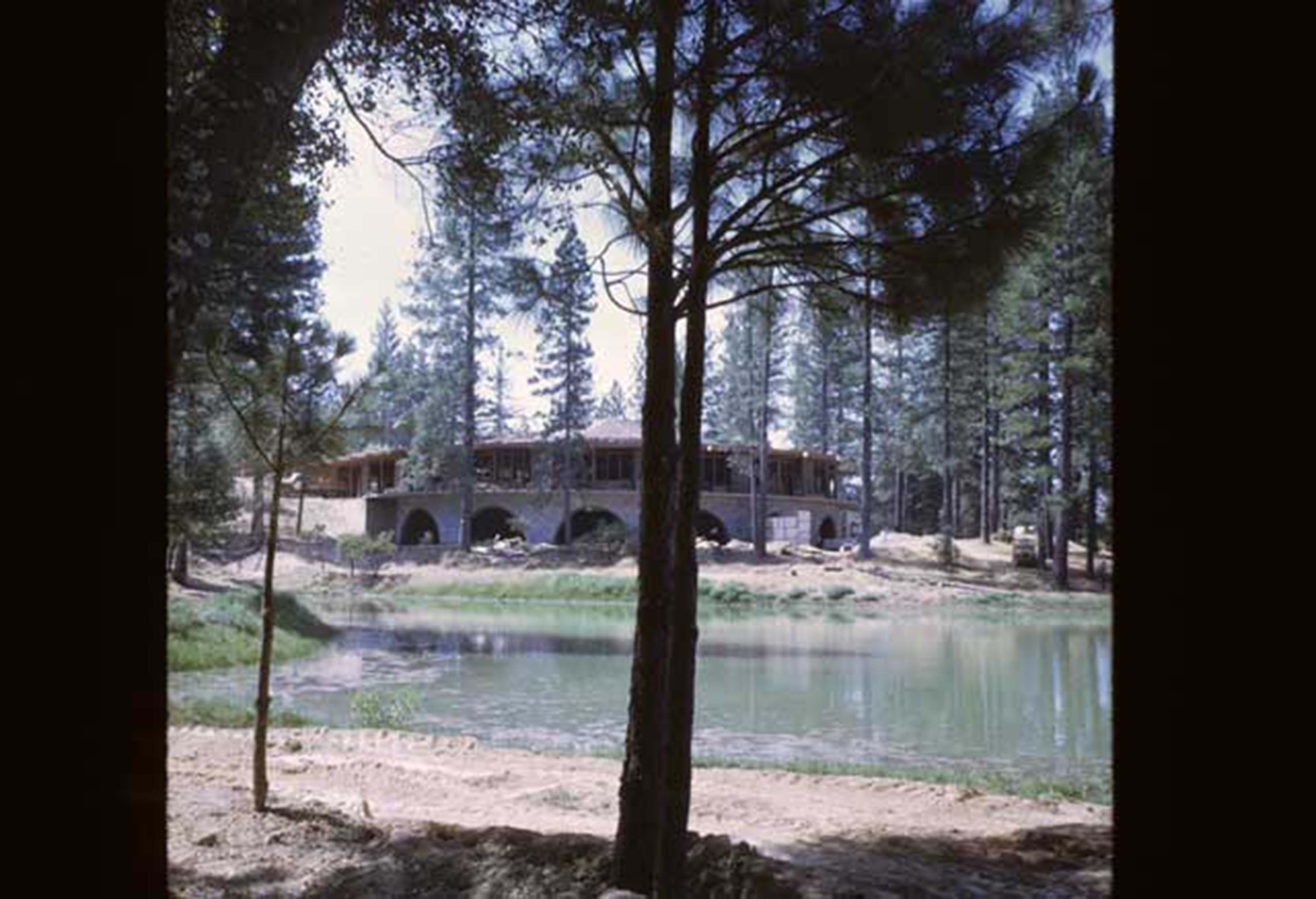 view from partially filled lake