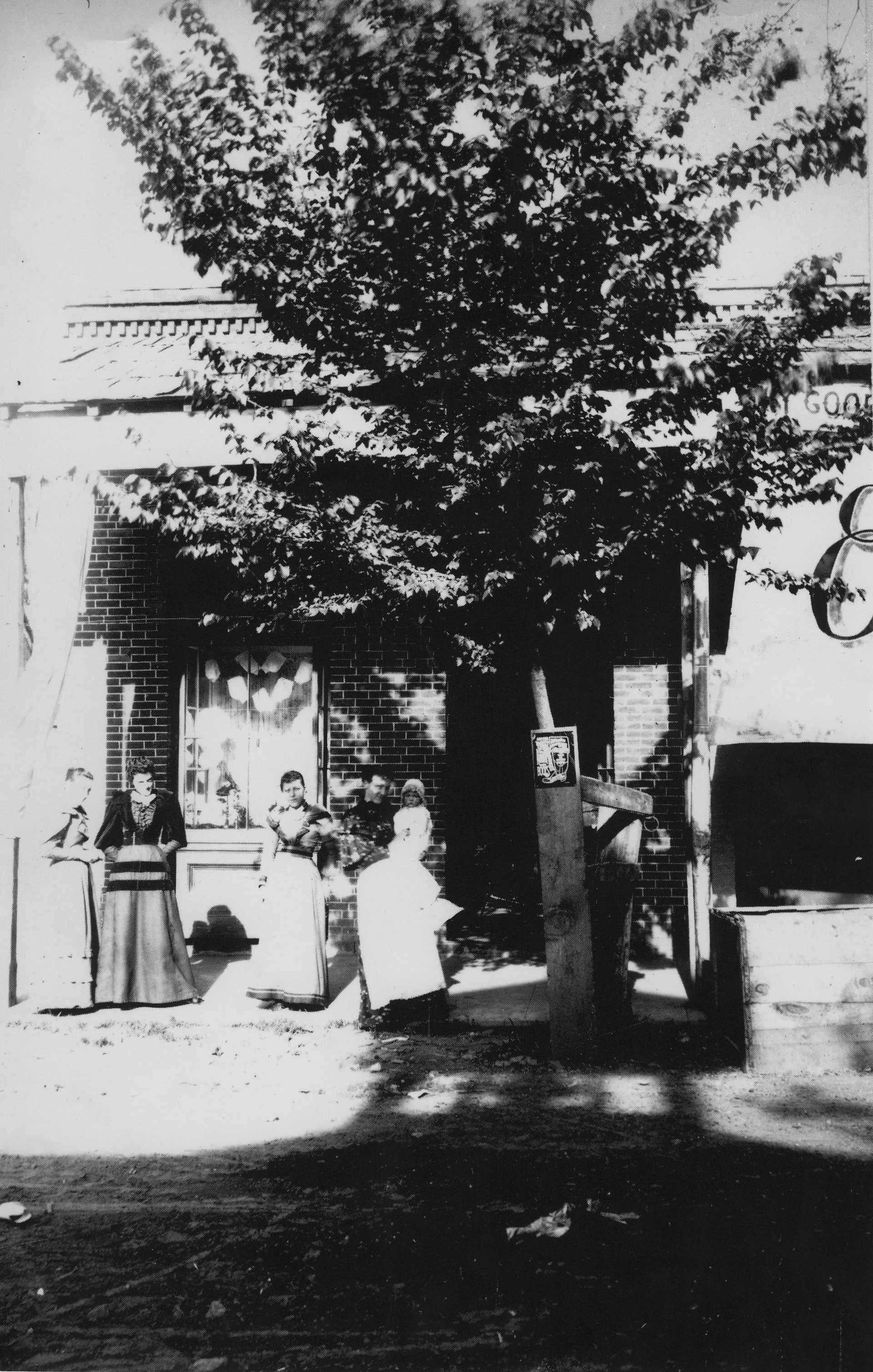 people in front of store