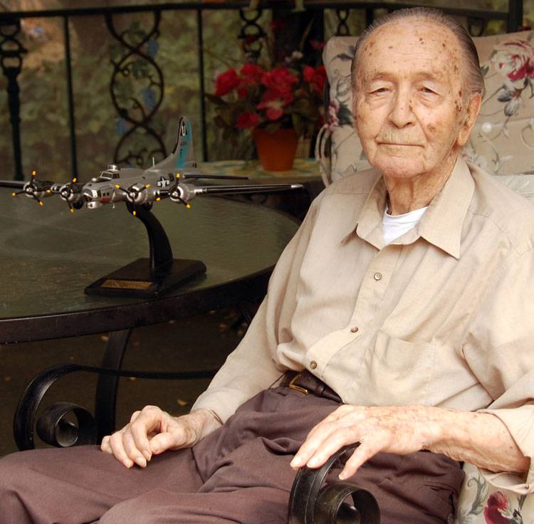 Mr. John Balaban with B-17 model, 2013