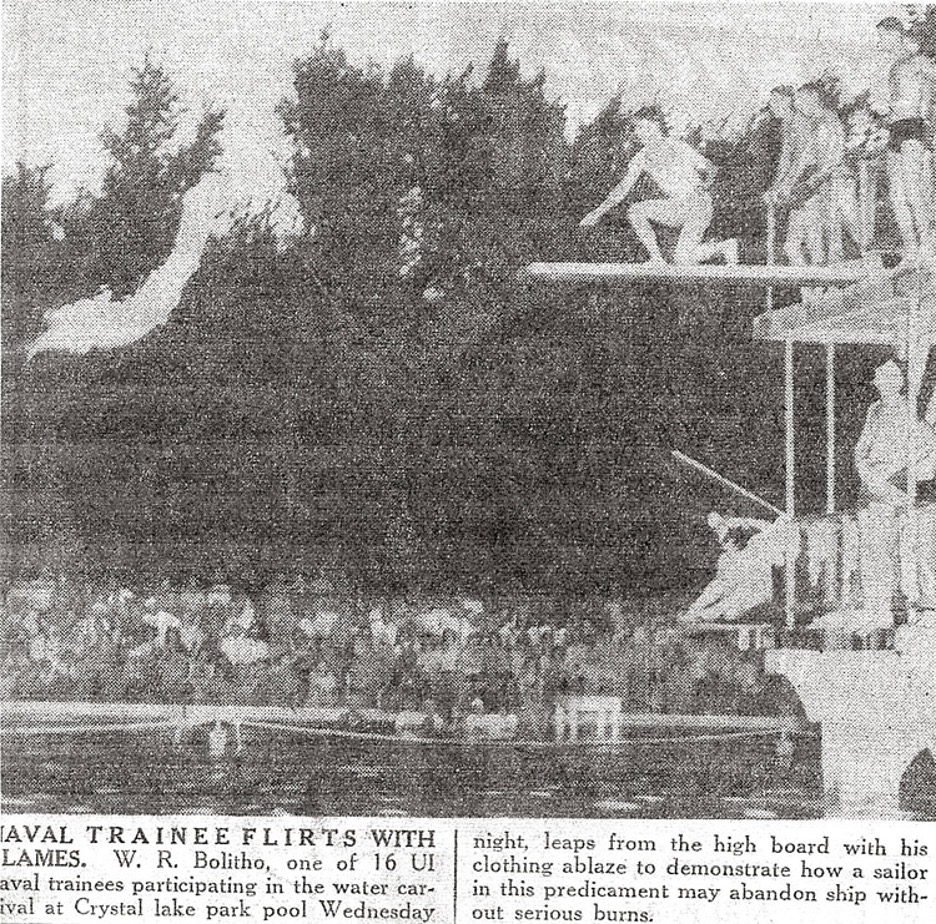 Wayne as the "Human Torch"