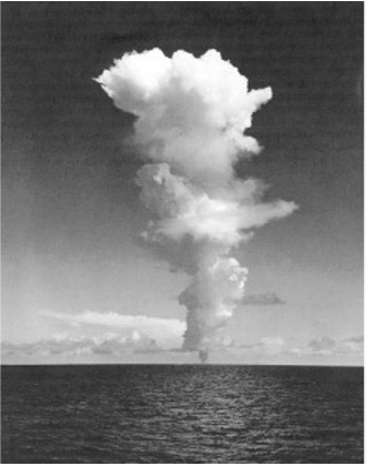 Cloud from Able atomic bomb test near Bikini Island